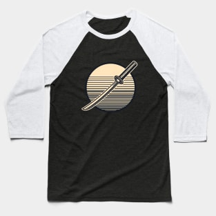 Retro Vintage Katana Baseball T-Shirt